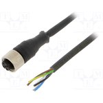 XZCP1164L15, Connection lead; M12; PIN: 5; straight; 15m; plug; 24VAC; 4A; IP67