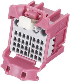 1600280014, Conn Housing RCP 4Power/28Signal POS 2mm Crimp ST Cable Mount Purple stAK50h™ Bag