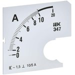 Шкала сменная для амперметра Э47 10/5А класс точности 1,5 72х72мм IEK