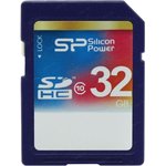 Карта памяти SDHC Silicon Power 32 ГБ, Class 10, SP032GBSDH010V10, 1 шт. ...