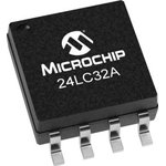 24LC32A-I/SM, EEPROM Serial-I2C 32K-bit 4K x 8 3.3V/5V 8-Pin SOIJ Tube