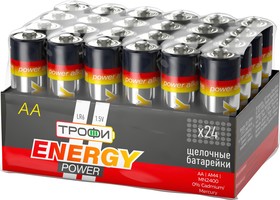Фото 1/3 Батарейки Трофи LR6-24 bulk ENERGY POWER Alkaline