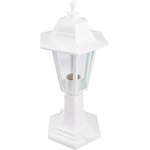 Садово-парковый светильник ЭРА НТУ 06-60-001 белый 6 гранный напольный IP44 Е27 ...