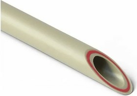 Труба PN25, SDR 6, армированная стекловолокном цвет слоя красный D 20х3,4 мм, 2 м, серая 17620