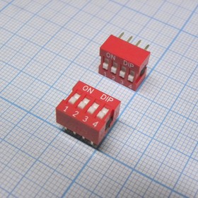 Фото 1/2 NDSR-04V, DIP Switches / SIP Switches Dip switch Slide Type