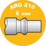 ARP 066806P2, Treated Steel Plug for Pneumatic Quick Connect Coupling, 6mm Hose Barb