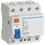 Выключатель дифференциального тока (УЗО) 4п 80А 100мА тип AC-S NL1-100 10кА (R) ...