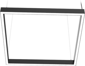 Фото 1/3 Аварийный светильник Led, Матик Квадр, 80Вт, 3000К, опал, черный, 1 час, DALI 4603789763652