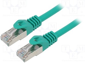 PP6A-LSZHCU-G-30M, Patch cord; S/FTP; 6a; solid; Cu; LSZH; green; 30m; 27AWG; Cablexpert