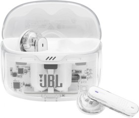 Фото 1/9 Гарнитура внутриканальные JBL Tune Beam Ghost белый беспроводные bluetooth в ушной раковине (JBLTBEAMGWHTAS)