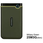 Transcend Portable HDD 1Tb StoreJet TS1TSJ25M3G {USB 3.0, 2.5" Military Green}