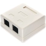 Розетка NA218 RJ-45 кат.6 внешняя 2 порта, 110&Krone NA218