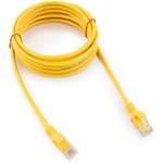 Патч-корд UTP Cablexpert кат.5e, 3м, литой, многожильный (желтый)
