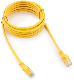 Фото 1/6 Патч-корд UTP Cablexpert кат.5e, 3м, литой, многожильный (желтый)