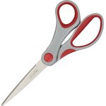 Scissors Attache 180 mm with plast.ruzinen. ellipt. handles, color vassort