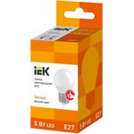 LLE-G45-5-230-30-E27, Лампа LED G45 шар 5Вт 230В 3000К E27 IEK