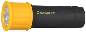 Ultraflash LED15001-B (фонарь 3XR03 светофор, желтый с черным, 9 LED, пластик, блистер)