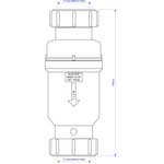 Сифон тип сухой гидрозатвор 40-40мм (пакет) MRNRV40C-PB