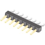 Conn, R/A Header, 8Pos, 1Row, 2.54Mm Rohs Compliant: Yes |Samtec TSM-108-01-L-SH .