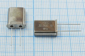 Резонатор кварцевый 30МГц в корпусе HC49U, 1-ая гармоника, нагрузка 10пФ; 30000 \HC49U\10\ 30\ 50/-20~70C\49U\1Г