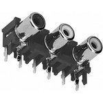 PJRAN3X1U03X, CONNECTOR, 3 POS RA PH JK R-G-B 09N0909