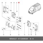 411200852R, Ремкомплект тормозного суппорта RENAULT