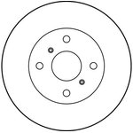 DF1423, Диск тормозной передн TOYOTA: COROLLA 97-01, COROLLA 85-88 ...