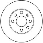 DF1609, DF1609_диск тормозной передний!\ Opel Astra/Ascona/Kadett 1.4-1.7D 82