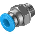 QS-G1/8-6-100, Straight Threaded Adaptor, G 1/8 Male to Push In 6 mm ...