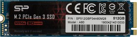 Фото 1/8 Накопитель SSD Silicon Power PCIe 3.0 x4 512GB SP512GBP34A80M28 M-Series M.2 2280