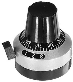 DIAL-10 6.35, Счетчик числа оборотов (10 оборотов), диаметр вала 6.35 мм