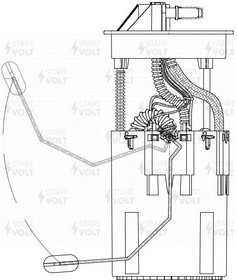 Фото 1/3 SFM1423, Модуль топл. насоса для а/м Nissan Almera N16 (00-) 1.5i/1.8i (SFM 1423)