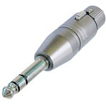 Neutrik NA3FP адаптер-переходник, XLR 3 Female «мама» -  1/4" TRS штекер (Jack ...