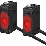 BJ10M-TDT-P, Фотодатчик PNP, миниатюрный, NO или NC, 10м, пересечение луча, 12-24VDC