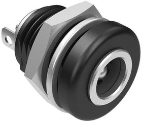 54-00152, Connector - DC jack - 5.5x2.5xL17.6 mm - panel mount - threaded - nut and washer - 105 °C