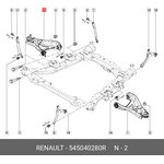 545040280R, Рычаг подвески передний правый RENAULT KAPTUR (2016 )