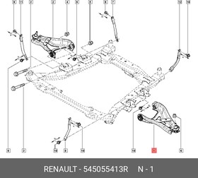 Рычаг передн подвески лев RENAULT Duster II/Kaptur 5450 554 13R