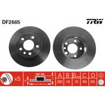 DF2665, DF2665_диск тормозной передний!\ VW T4 90-96