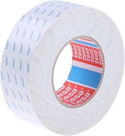 4943 50mx50mm, 4943 White Double Sided Cloth Tape, 0.1mm Thick, 7.7 N/cm, Non-Woven Backing, 50mm x 50m