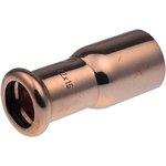 38200, Copper Pipe Fitting, Push Fit Straight Reducer for 15mm pipe