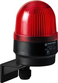 204.100.75, 204 Series Red Continuous lighting Beacon, 24 V, Wall Mount, LED Bulb, IP65