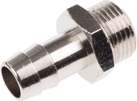Фото 1/2 0931 10 17, LF3000 Series Straight Threaded Adaptor, G 3/8 Male to Push In 10 mm, Threaded-to-Tube Connection Style