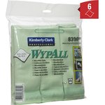 8396, Wypall Green Cloths for Glass and Mirror Cleaning, Dry Use, Bag of 6 ...