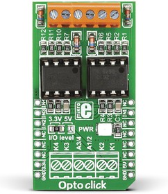 Фото 1/5 MIKROE-1196, OPTO Click Optocoupler Development Board 5V