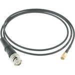 102-2153-1000A, Male BNC to Male SMB Coaxial Cable, 1m, RG174 Coaxial, Terminated