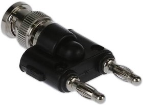 CT2940, RF Adapters - Between Series BNC(m) Adapter 4mm BPlugs, Black