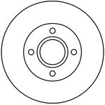 DF4036, Диск тормозной передн FORD: FIESTA IV 95-02, FIESTA V 01- ...