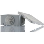 00808 M008080000, Grey Thermoplastic Junction Box, IP44, 75 x 75 x 48mm