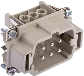 Фото 1/4 10190000, Connector Insert, 6 Way, 16A, Male, H-BE, Cable Mount, 600 V