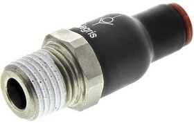 7995 06 10, 7995 Non Return Valve R 1/8 Male Inlet, 6mm Tube Outlet, 1 to 10bar
